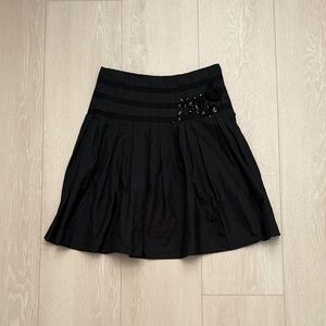Robert Rodriguez Elegant Black A-Line Skirt